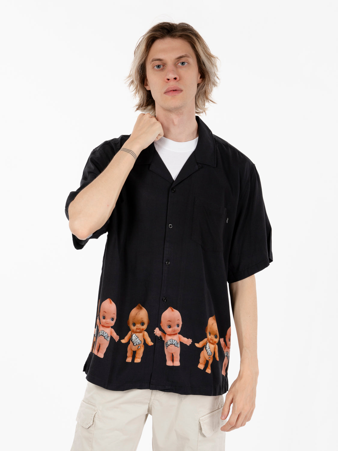 Camicia Tagged s/s resort black