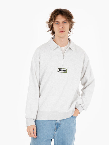 Felpa slate quarter zip fleece heather grey