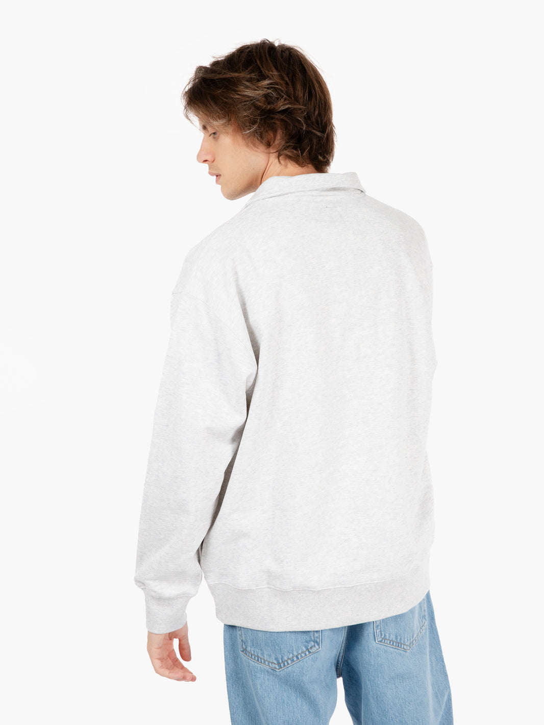 Felpa slate quarter zip fleece heather grey