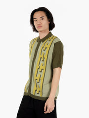 HUF - Pillar shortsleeves knit sweater moss