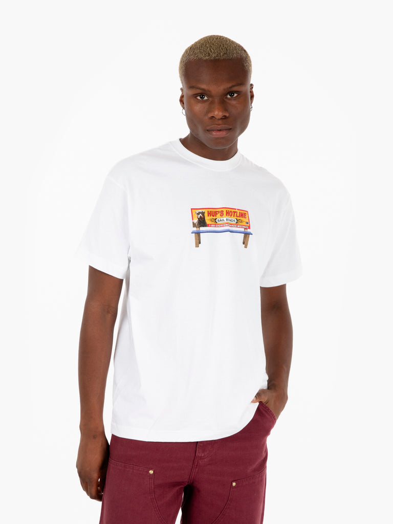 HUF - T-shirt Bail bonds white