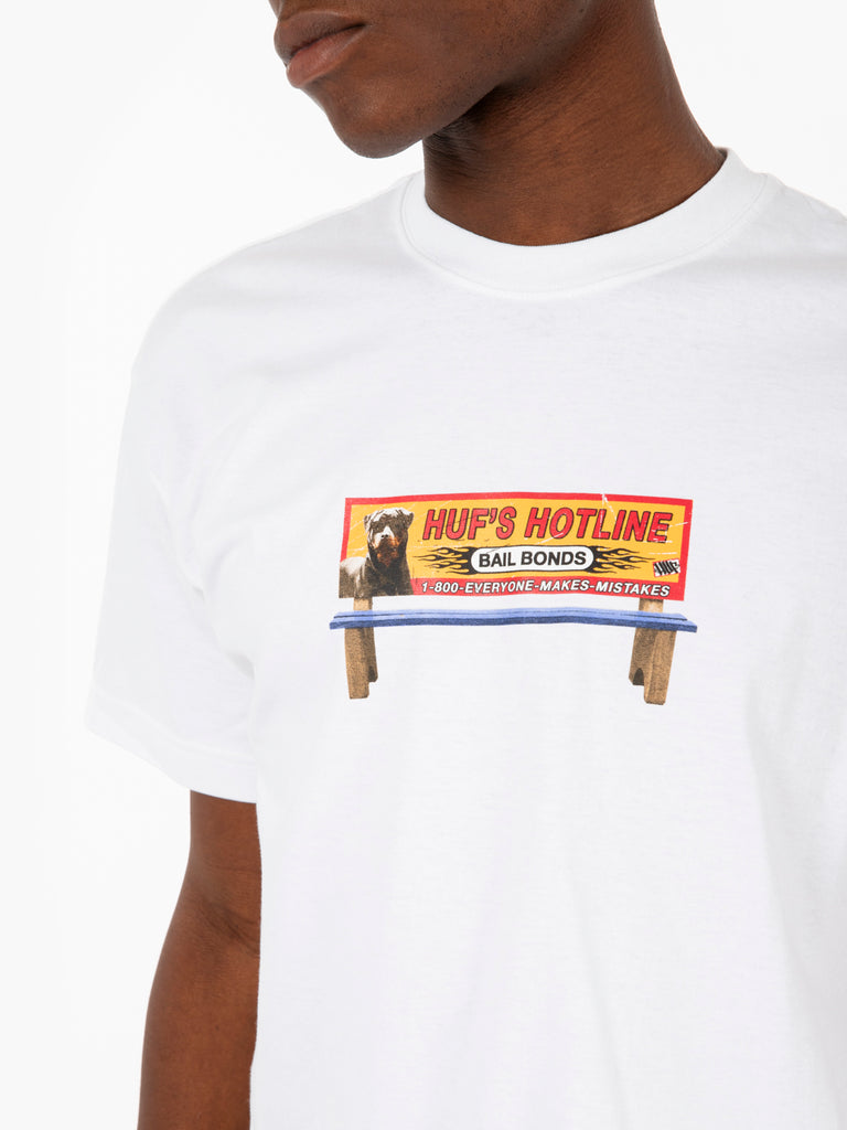 HUF - T-shirt Bail bonds white