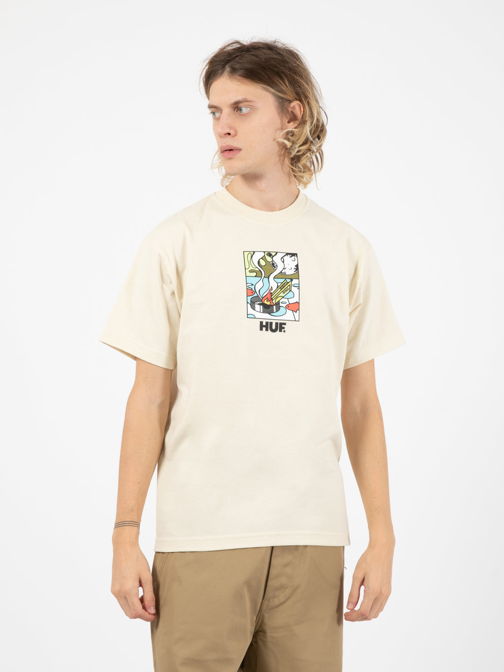 T-shirt burning away bone