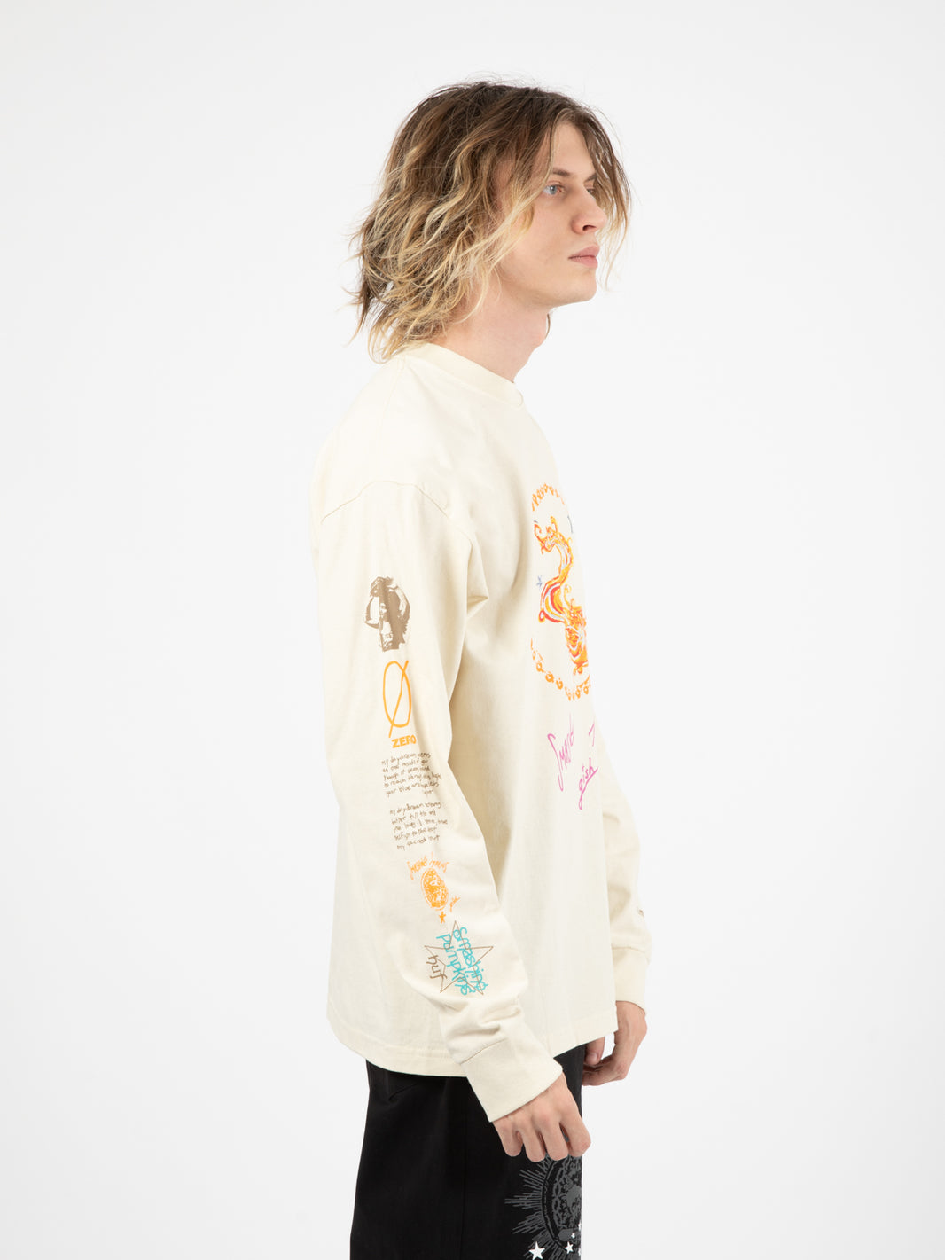T-shirt "Crush" maniche lunghe Bone
