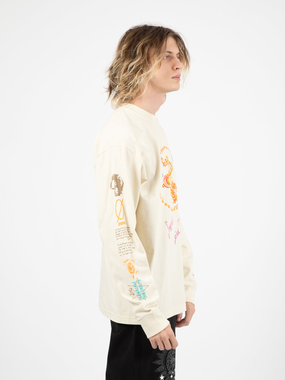 T-shirt "Crush" maniche lunghe Bone