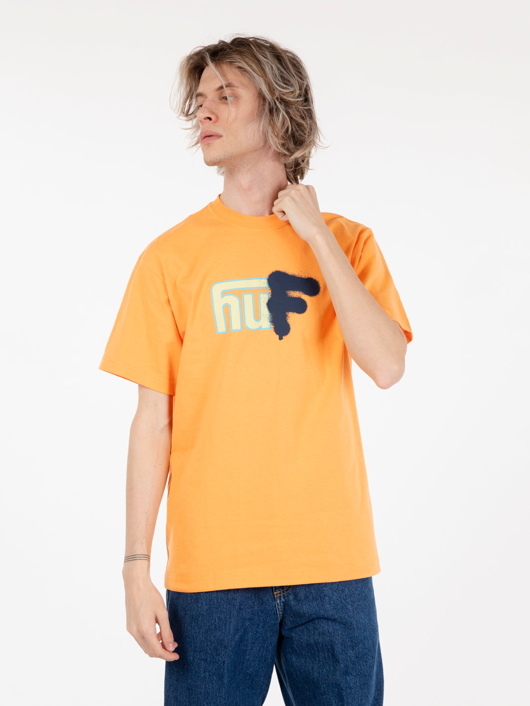 T-shirt Upside Downtown s/s tangerine