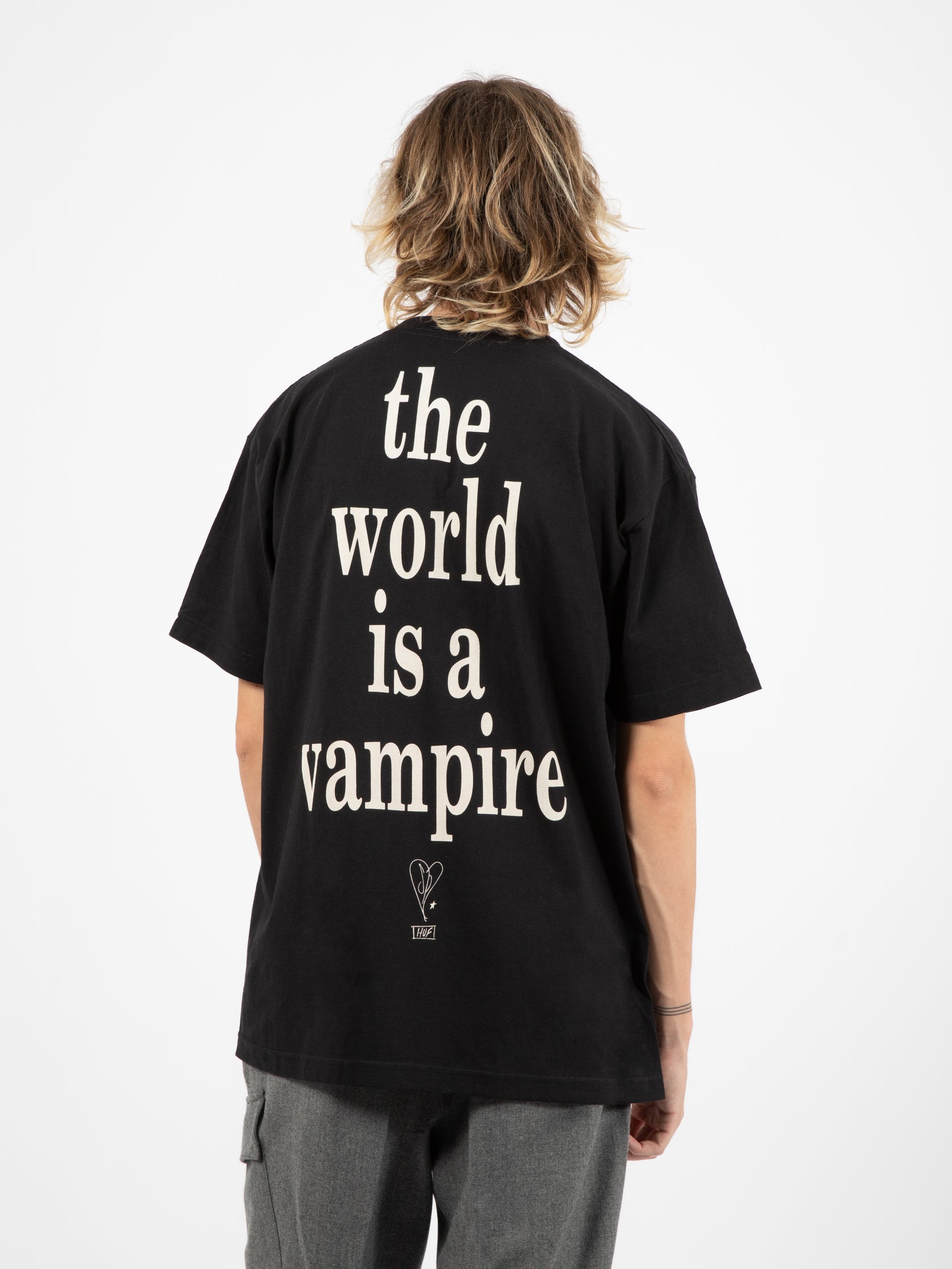 "The world is a vampire" Tee black