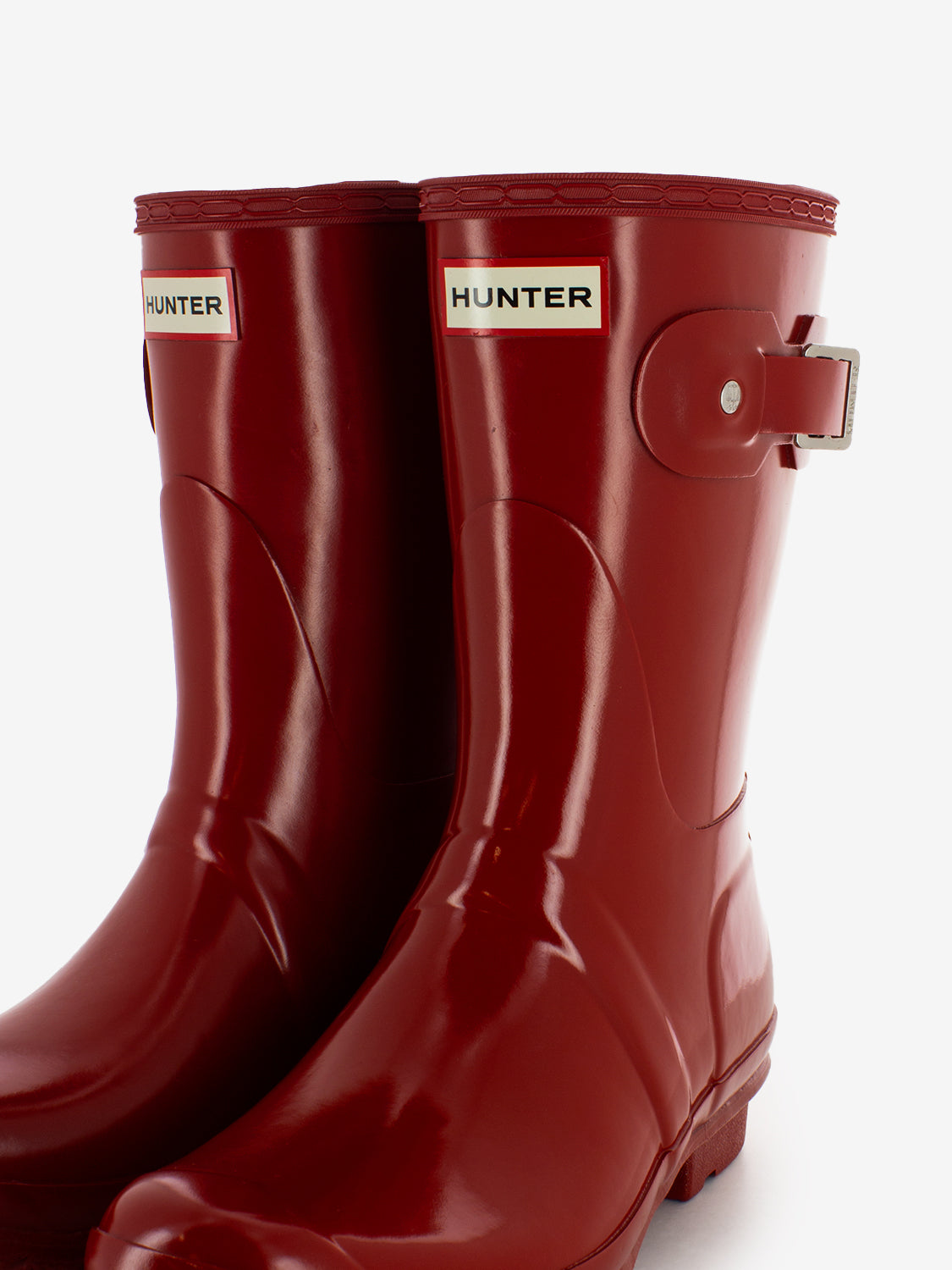 Original short gloss boot military red