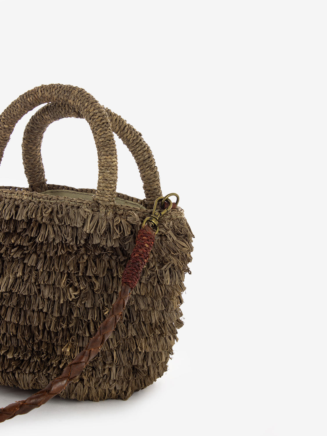 Borsa a secchiello Naka dark tea