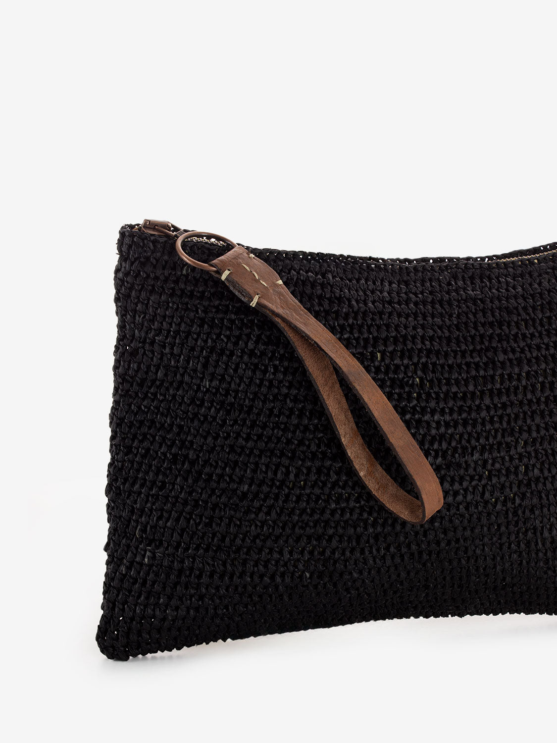 Ampy black clutch bag