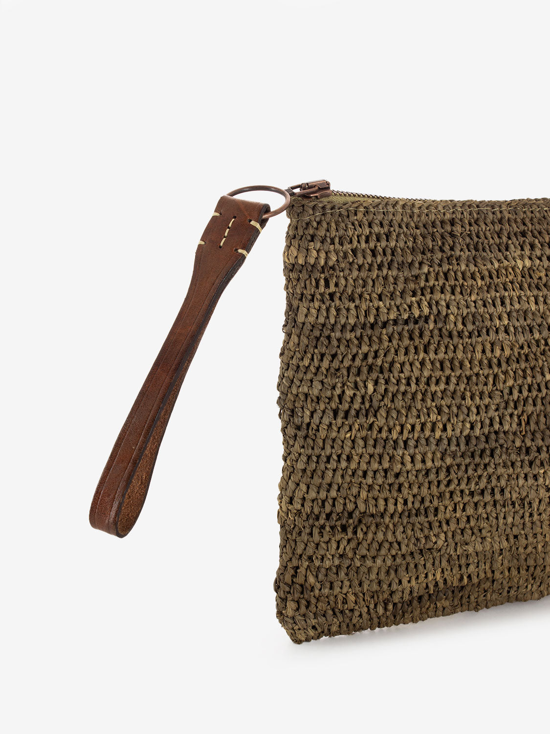 Ampy dark tea clutch bag