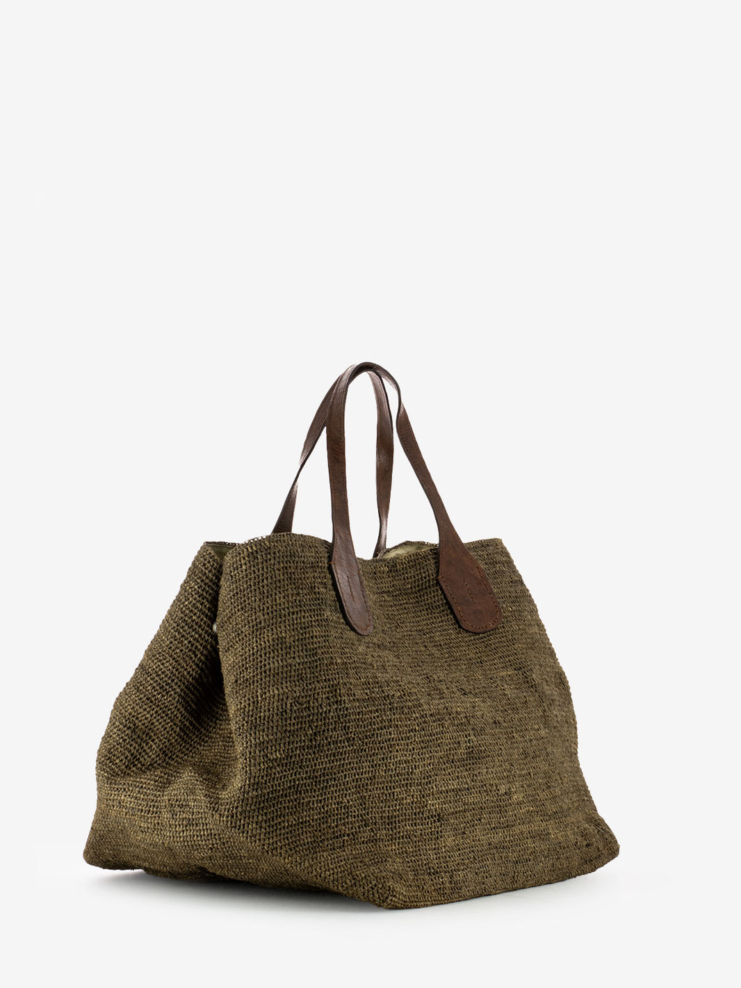 Rio dark tea raffia large bag