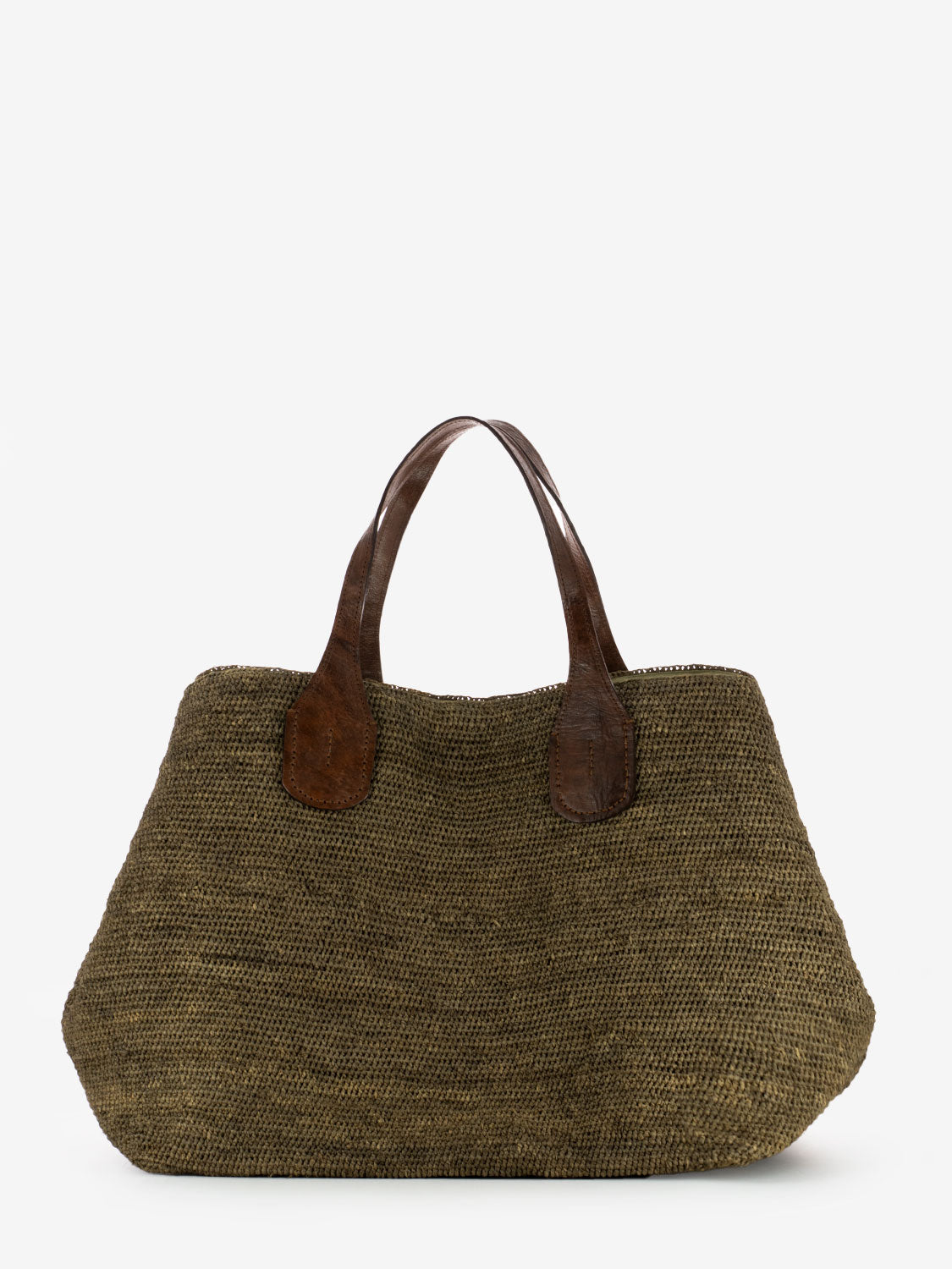 Rio dark tea raffia large bag