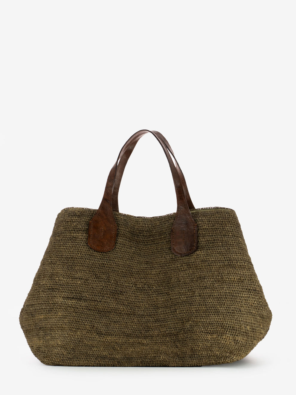 Rio dark tea raffia large bag
