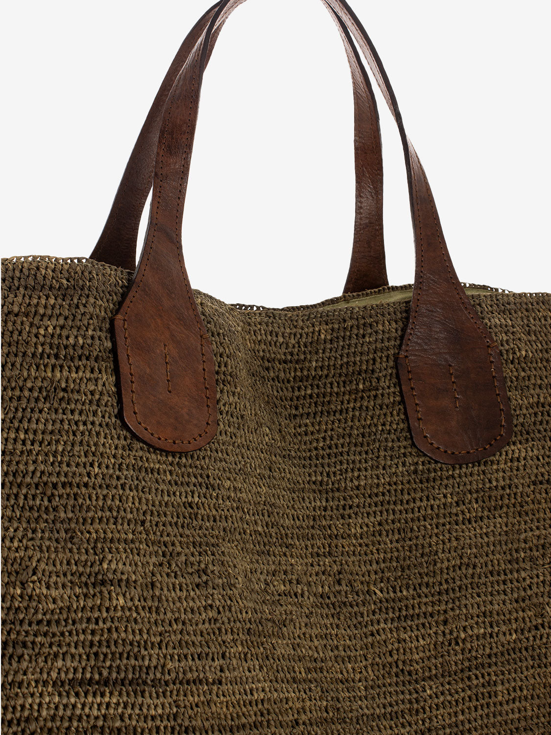 Rio dark tea raffia large bag