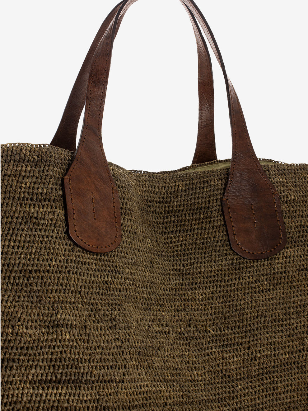 Rio dark tea raffia large bag
