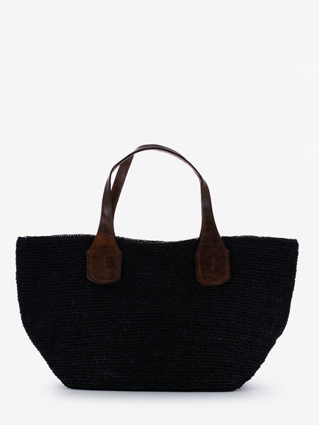 Borsa in rafia Tokyo II black