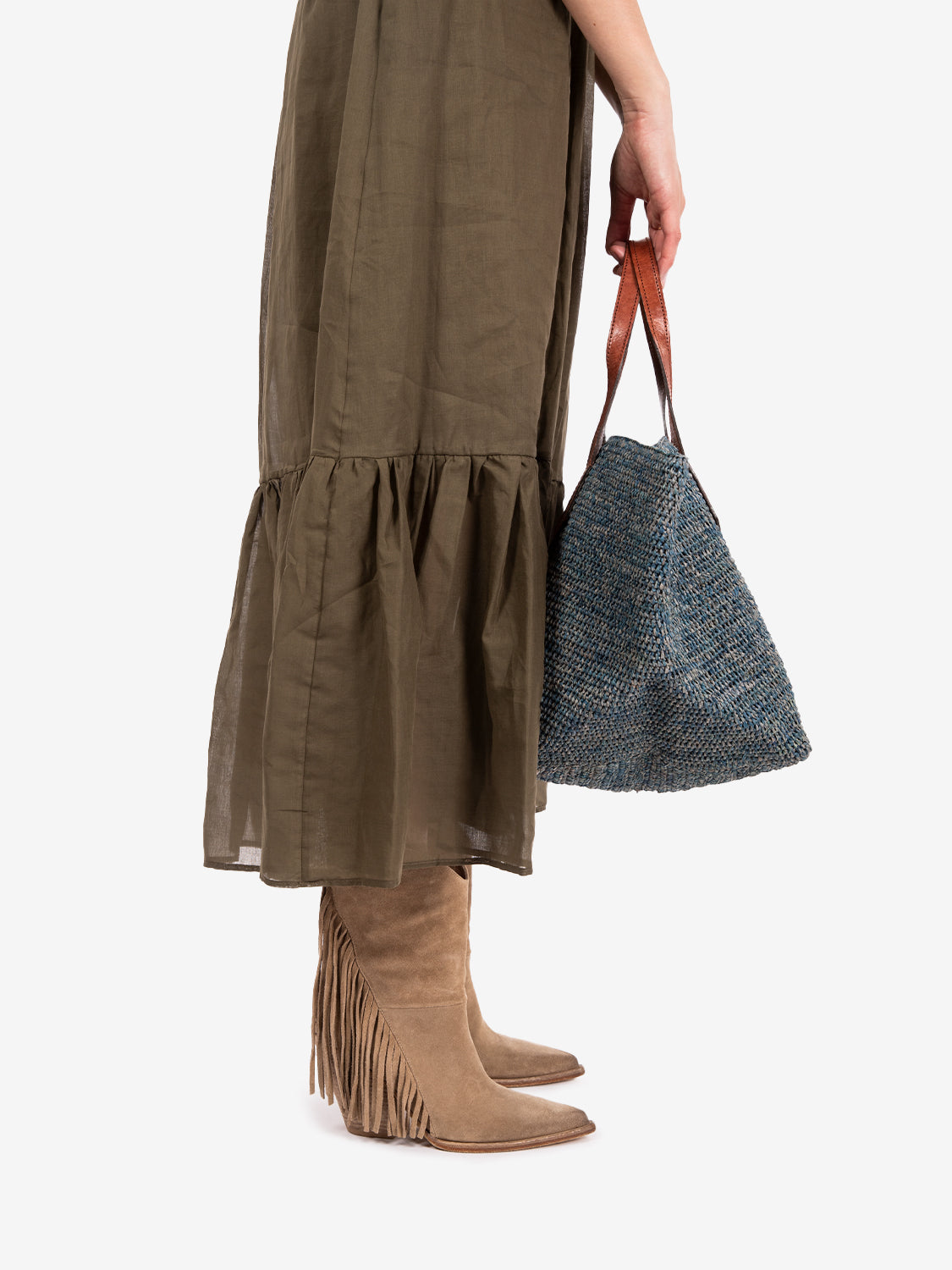 Tokyo II Raffia Bag Blue