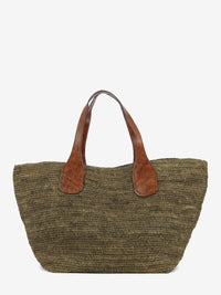 Borsa in rafia Tokyo II dark tea