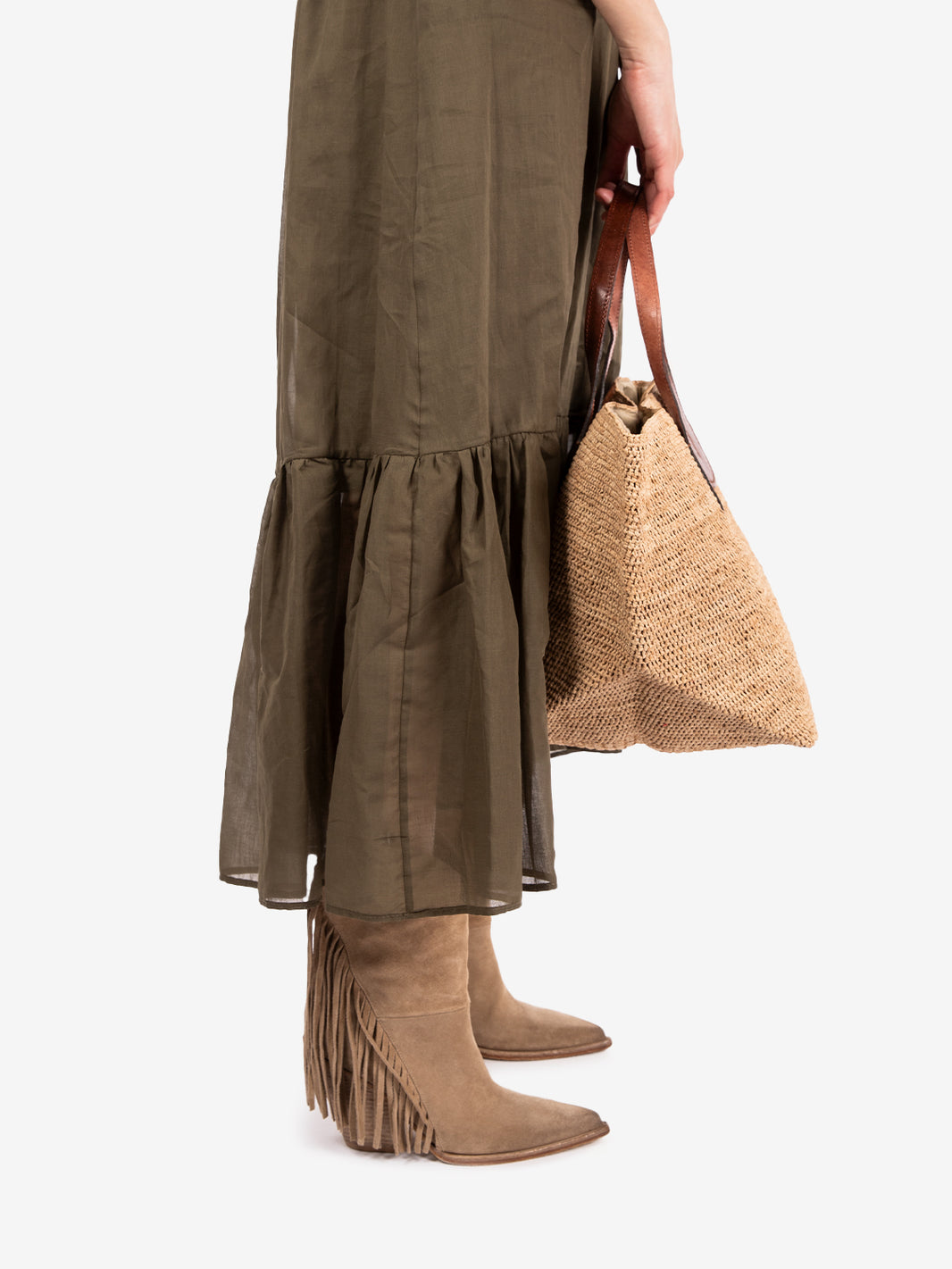 Tokyo II Beige Raffia Bag