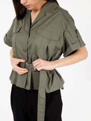 ICONA - Camicia a maniche corte con cintura militare