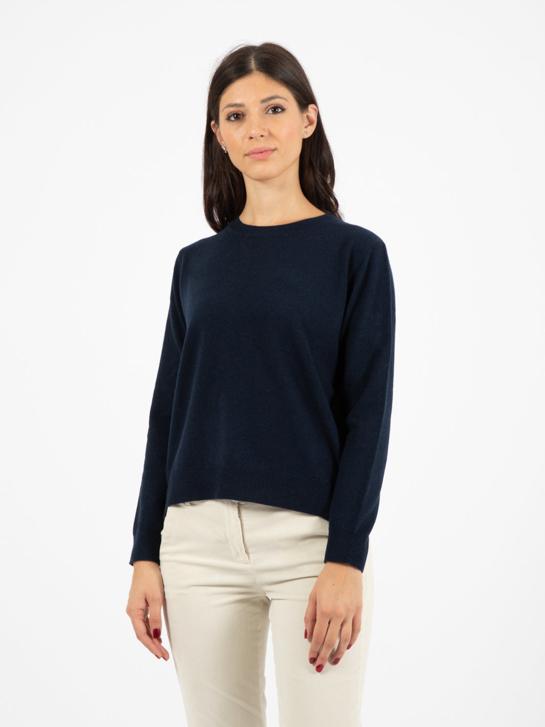 Maglione girocollo blu