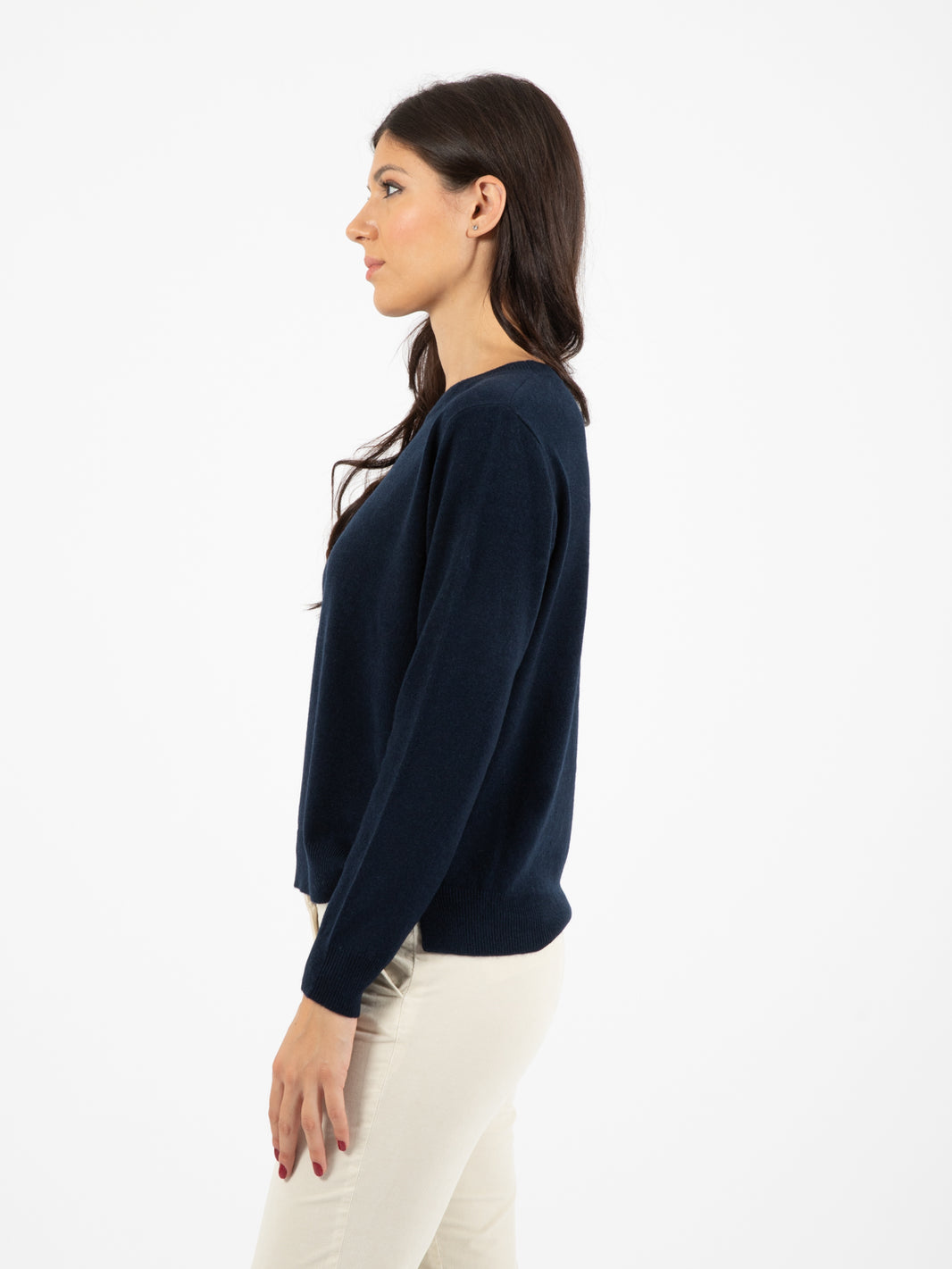 Maglione girocollo blu