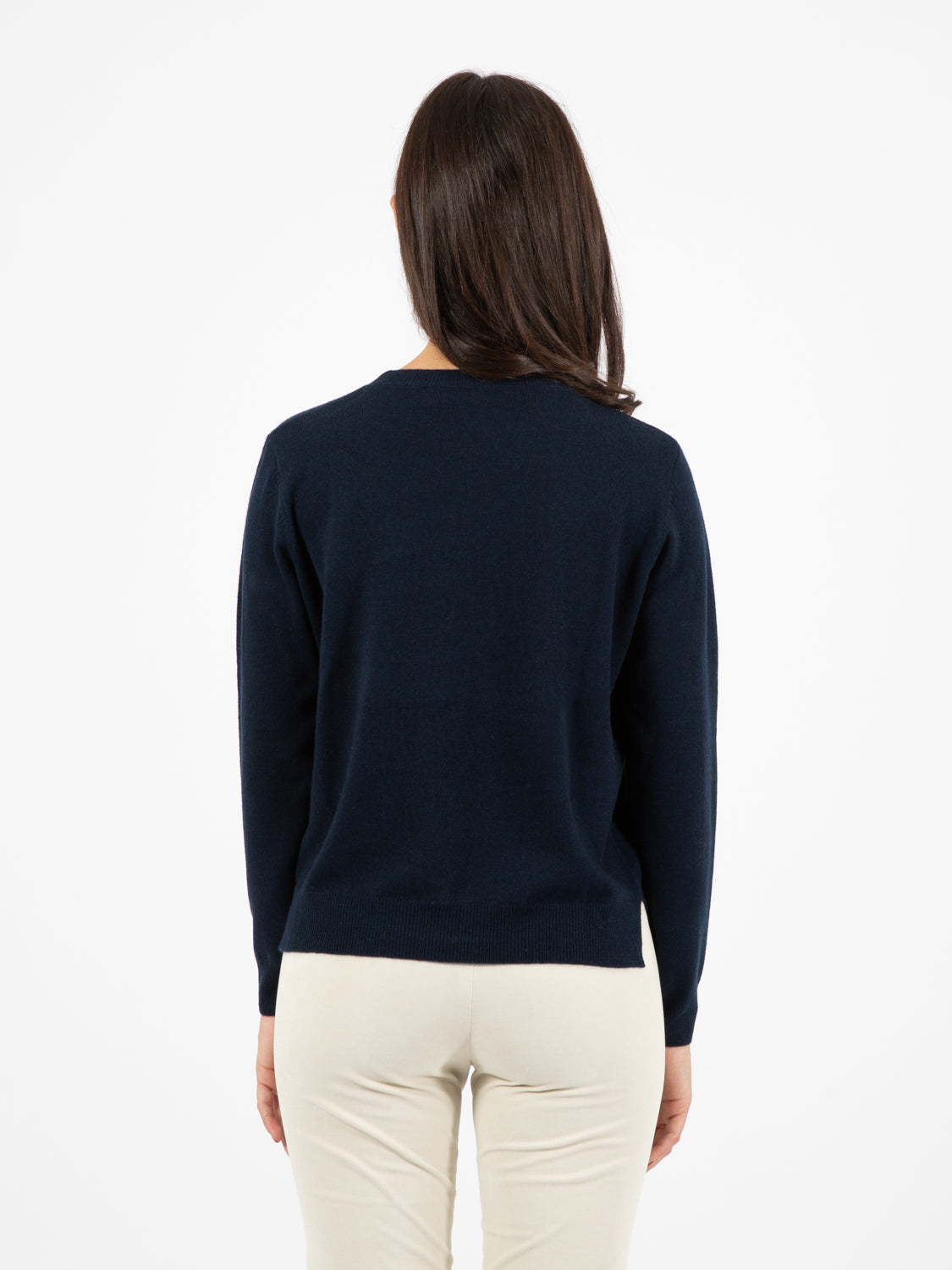 Maglione girocollo blu