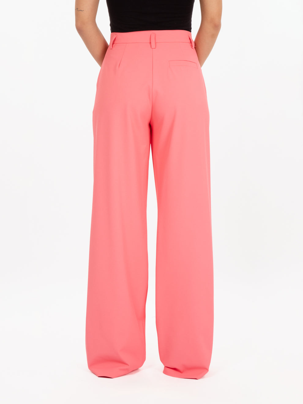 Wide trousers with coral pleats
