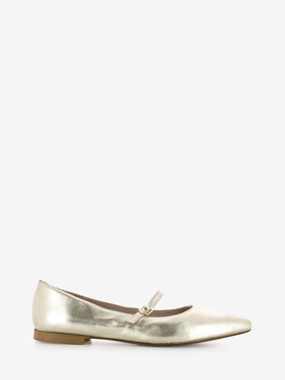 Ballerina a punta Emily coin cinturino platino