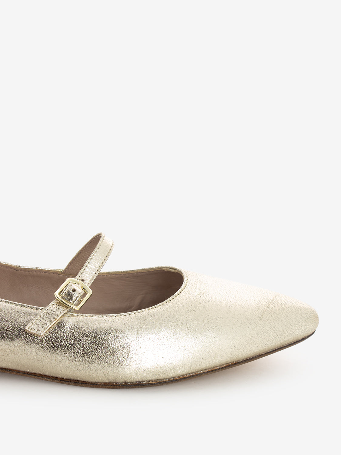 Ballerina a punta Emily coin cinturino platino
