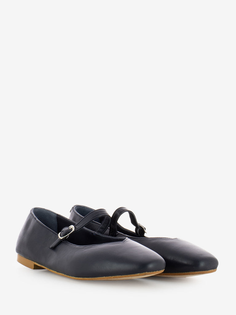 IL LACCIO - Ballerina Fulvia a punta quadrata navy