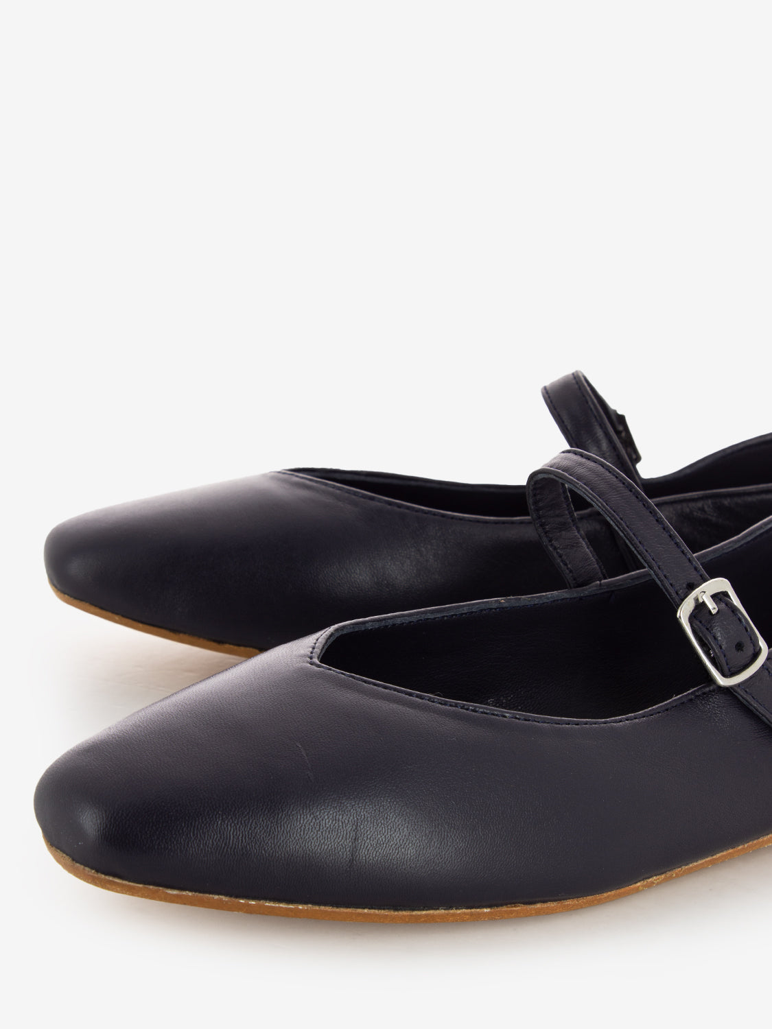 Ballerina Fulvia a punta quadrata navy