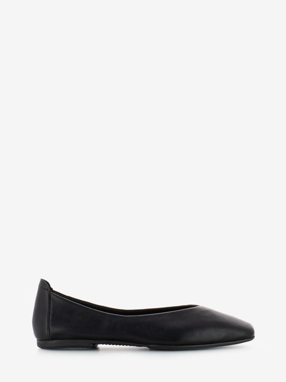Ballerina punta squadrata pelle nero