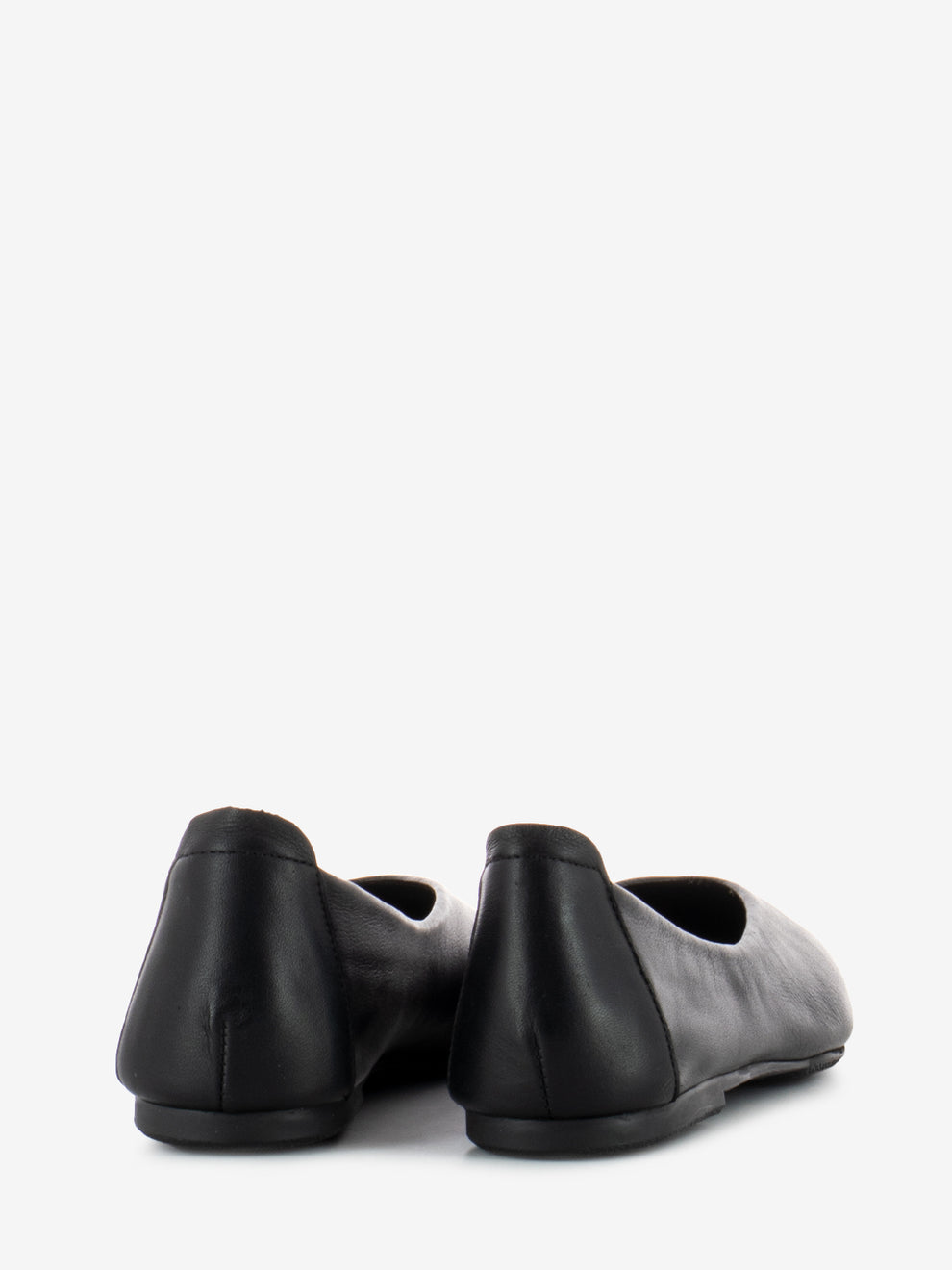 Ballerina punta squadrata pelle nero