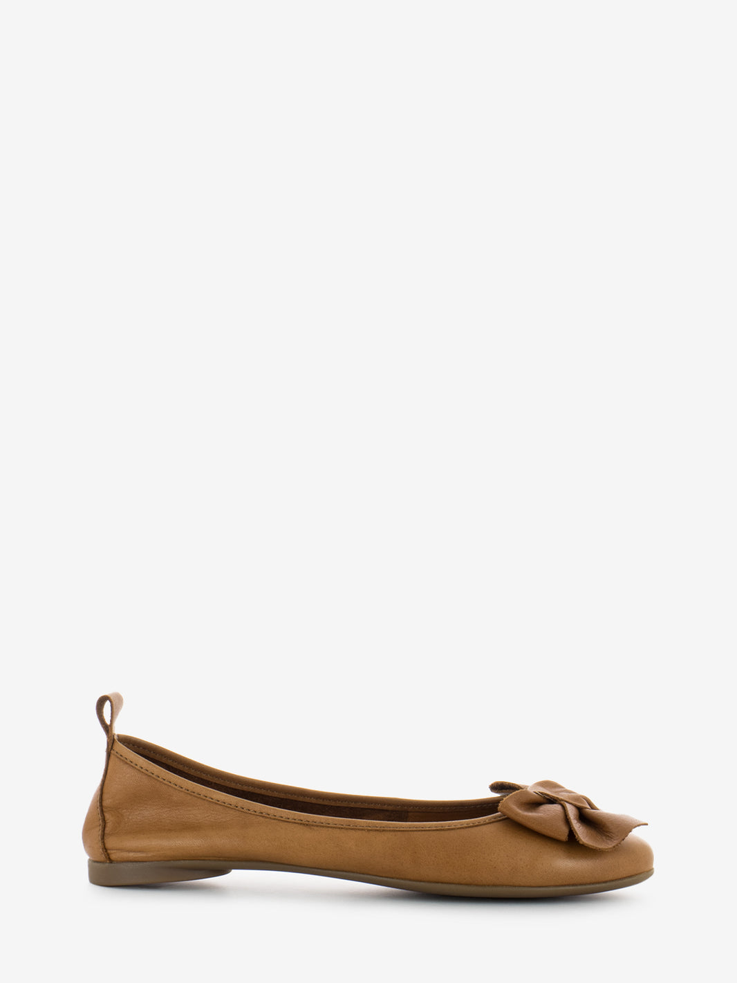 Leather nappa bow ballerinas