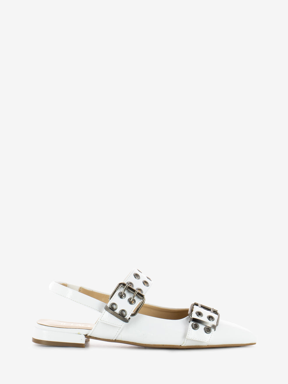 Ballerine slingback Naplak con fibbie bianca