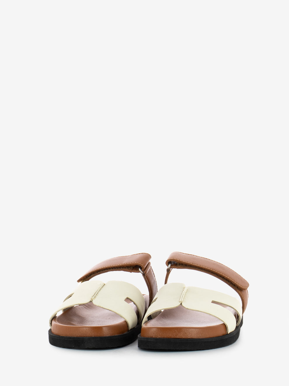 Ciabatta con fasce bicolor crema / marrone