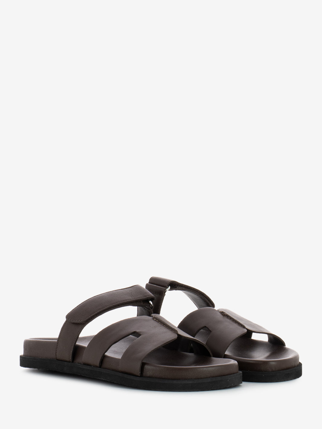 Slipper with dark brown bands