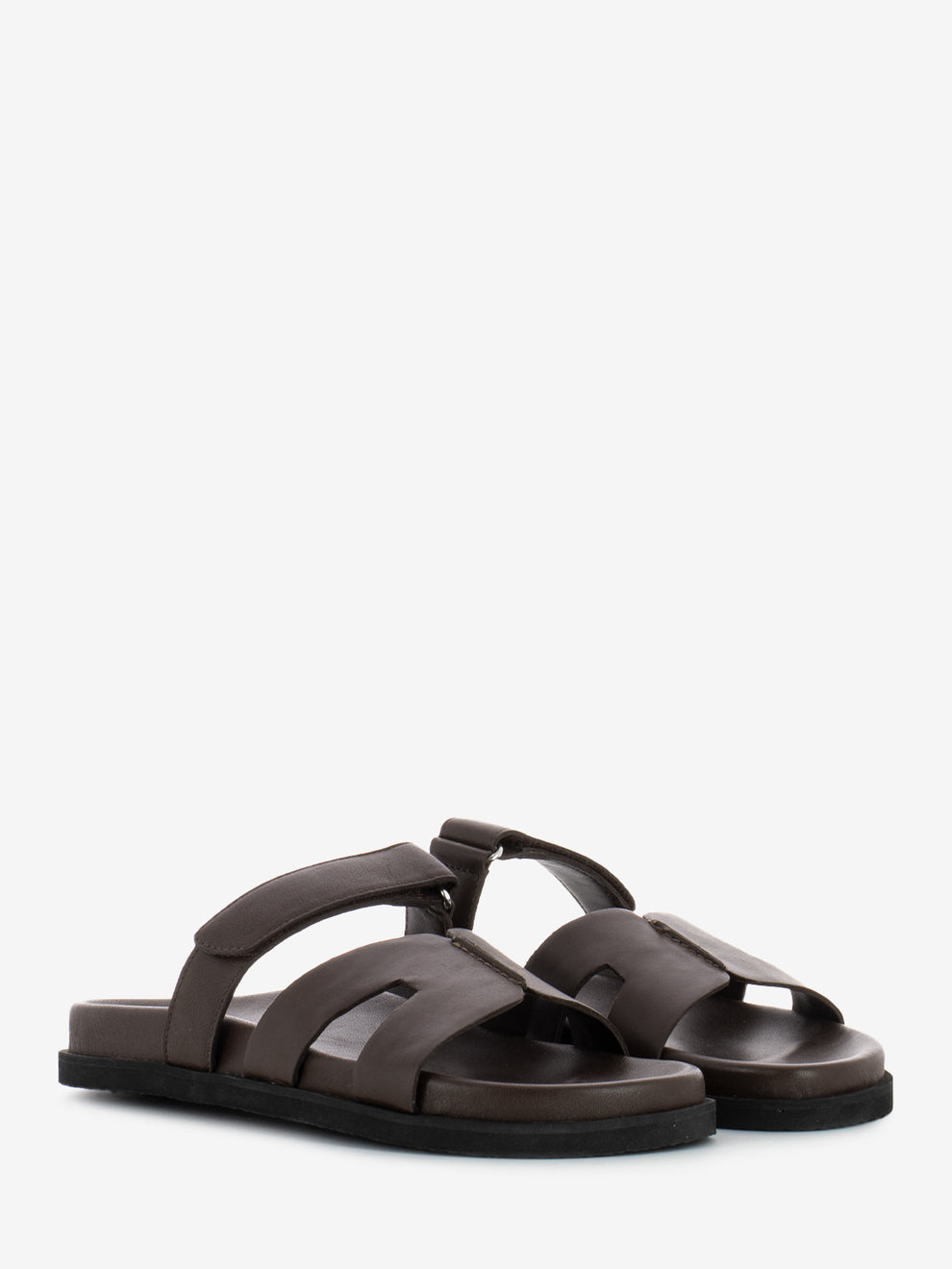 Slipper with dark brown bands