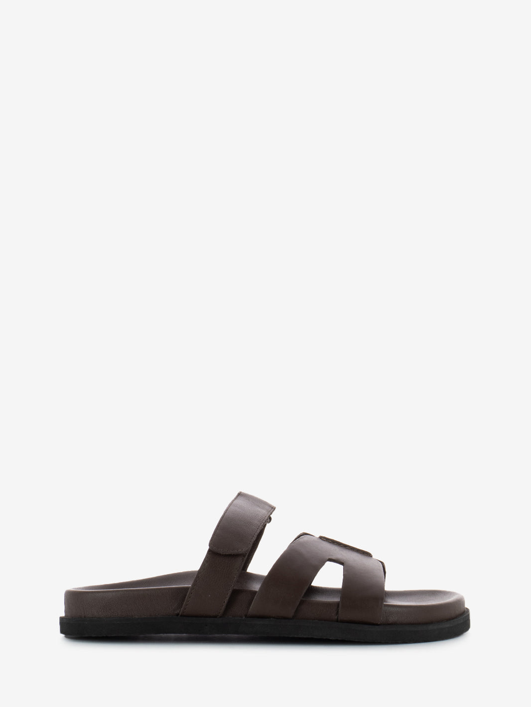 Slipper with dark brown bands