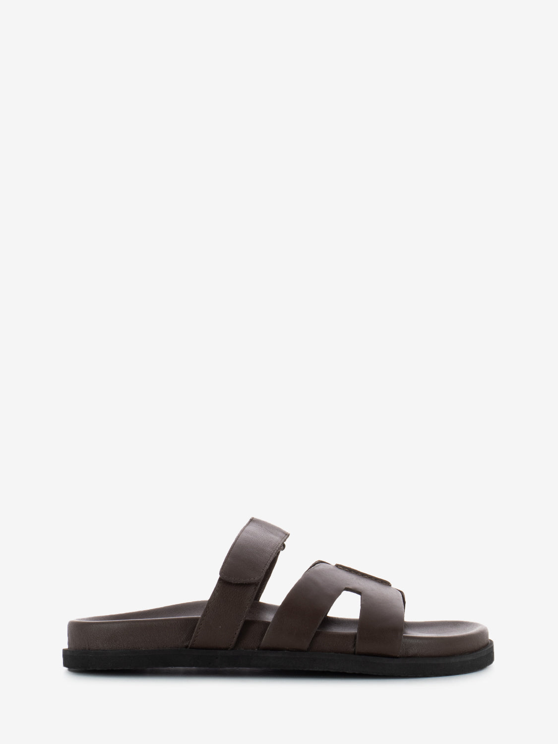 Slipper with dark brown bands
