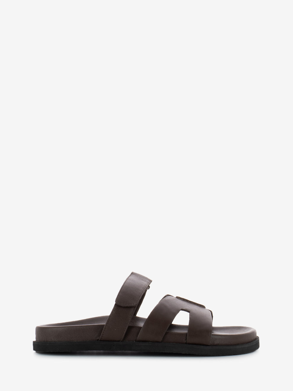 Slipper with dark brown bands