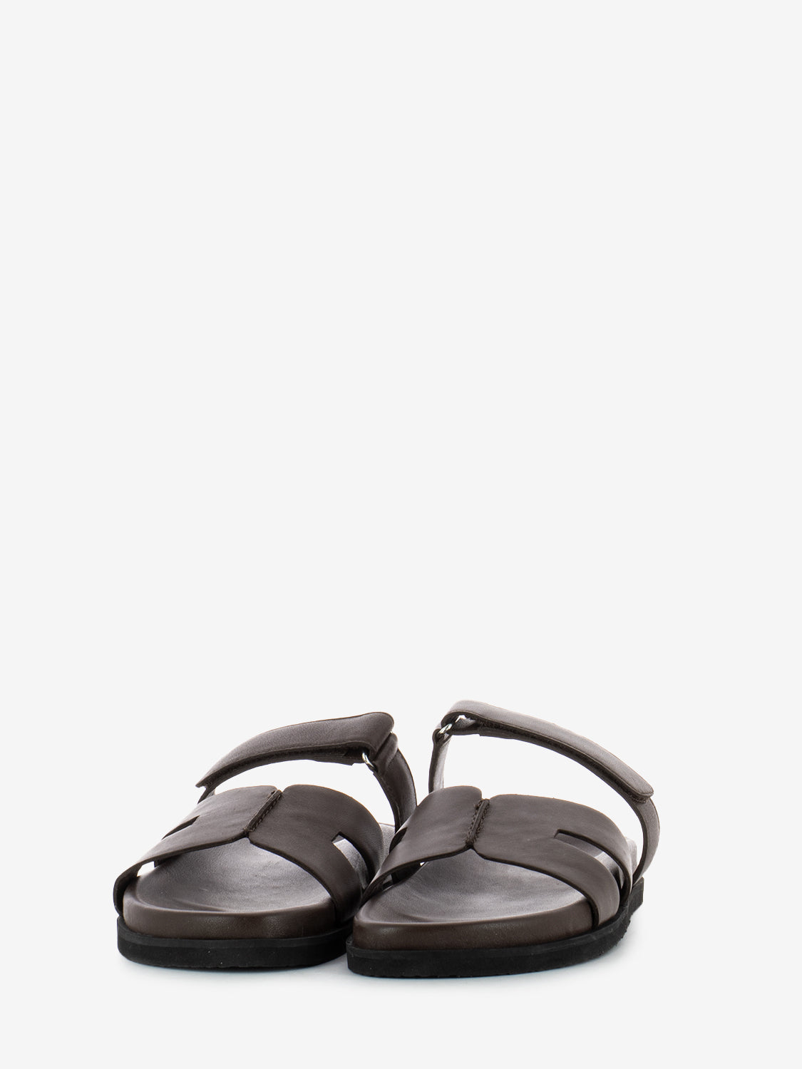 Slipper with dark brown bands