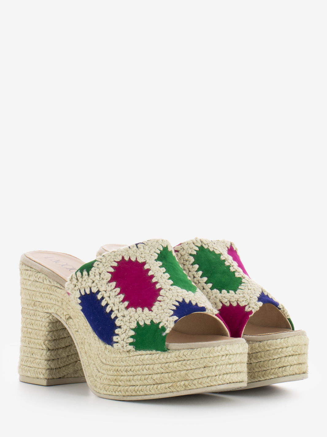 Multi fuchsia Country Patch slipper