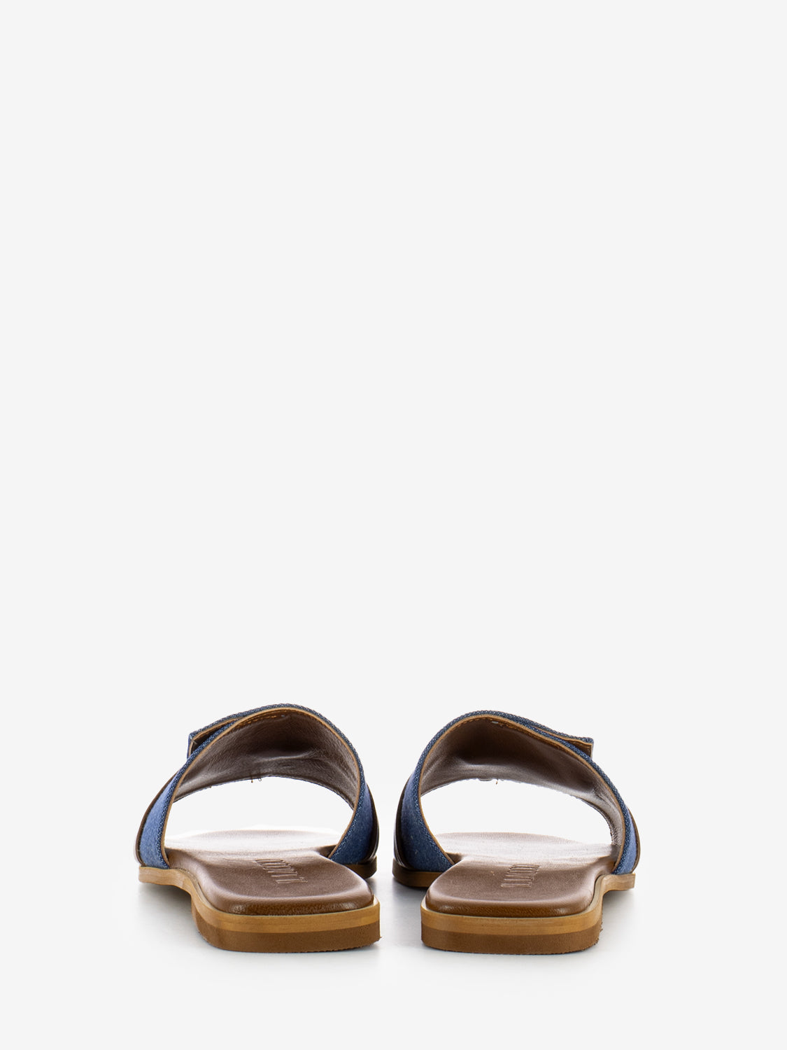 Ciabatta Padlock in denim blu