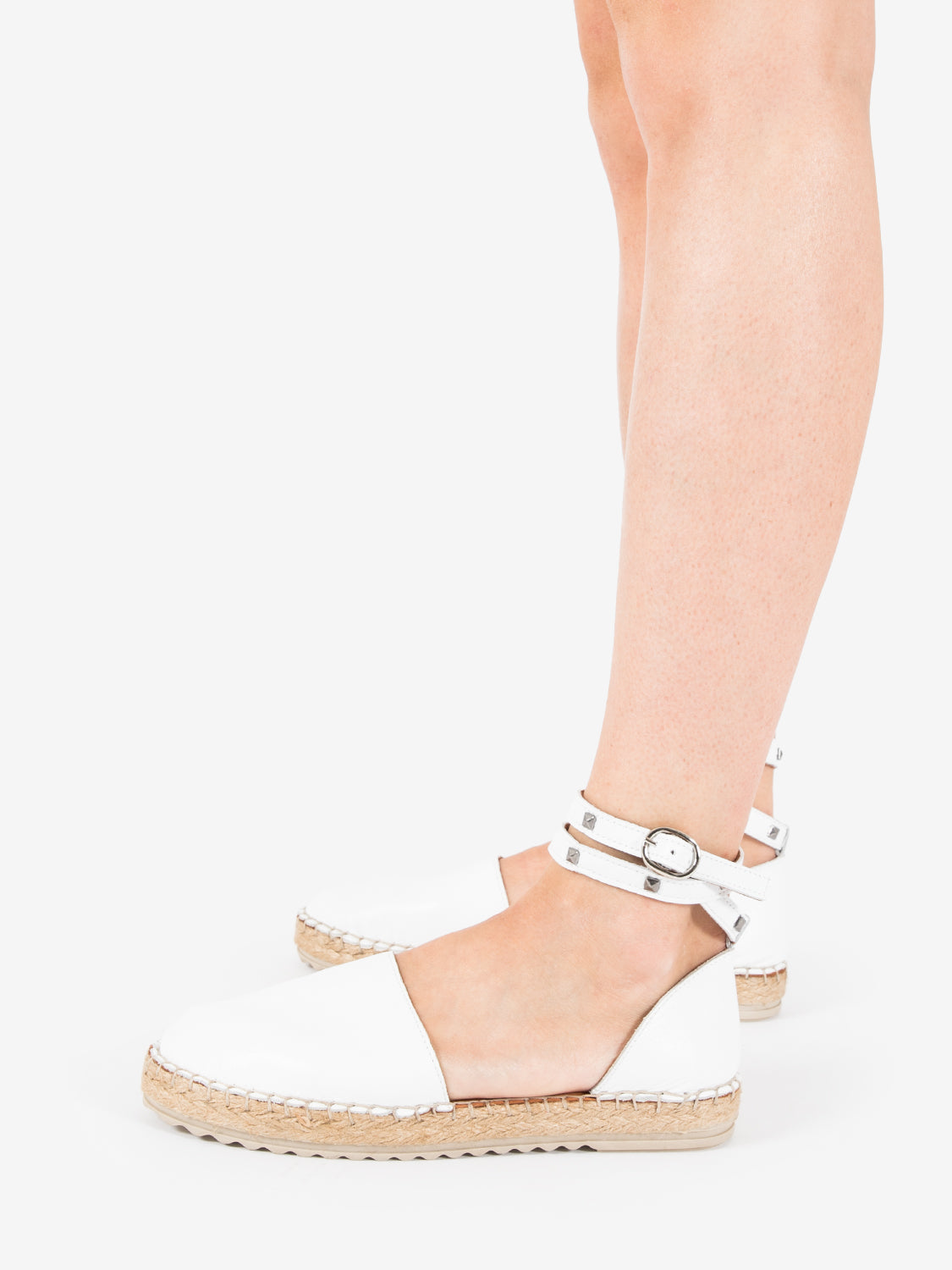 Espadrillas Valentino nappa borchie bianco