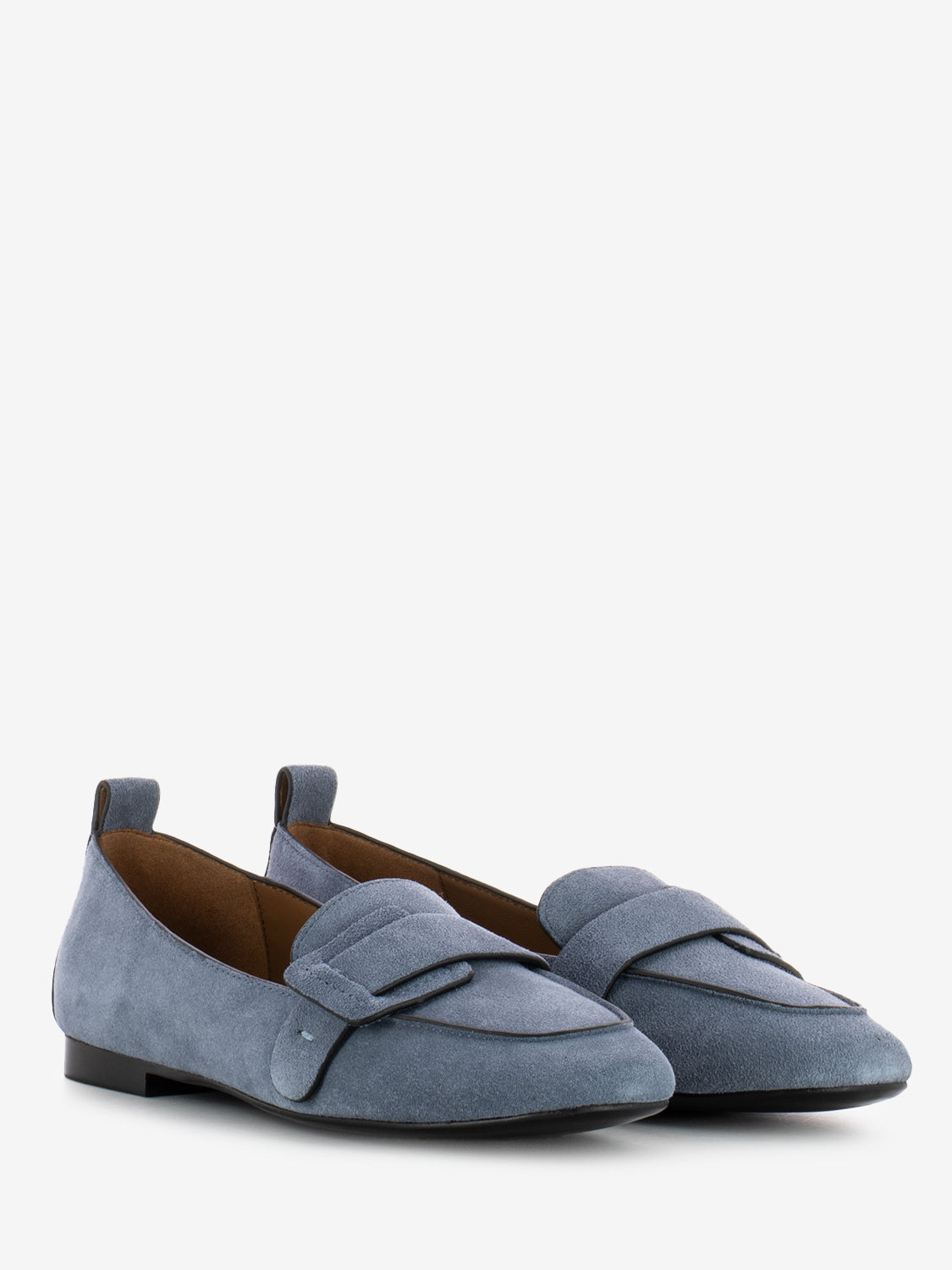 Mocassini Adele in camoscio blu