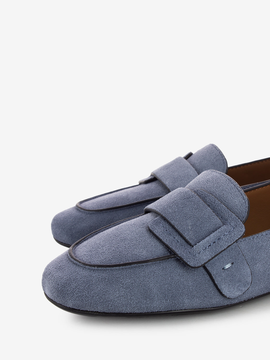 Mocassini Adele in camoscio blu