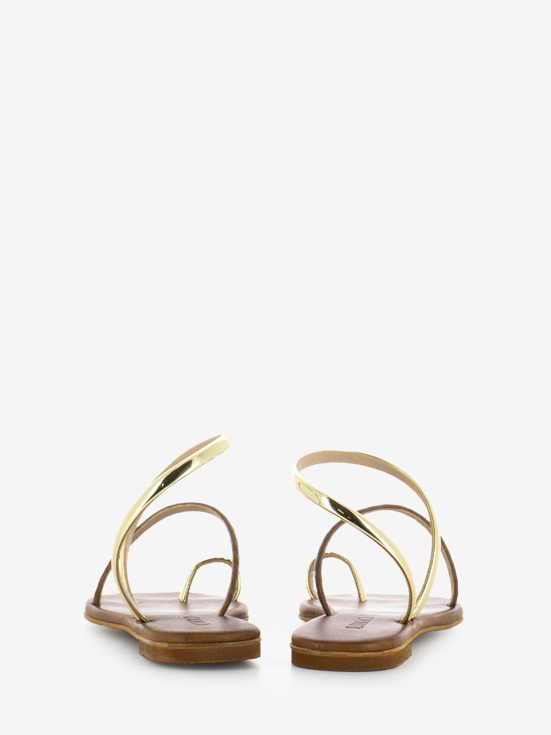 Sandali infradito marrone / oro